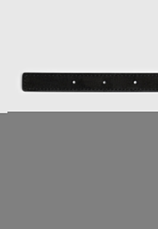 Eiffel Slim Suede Belt - Black/Silver