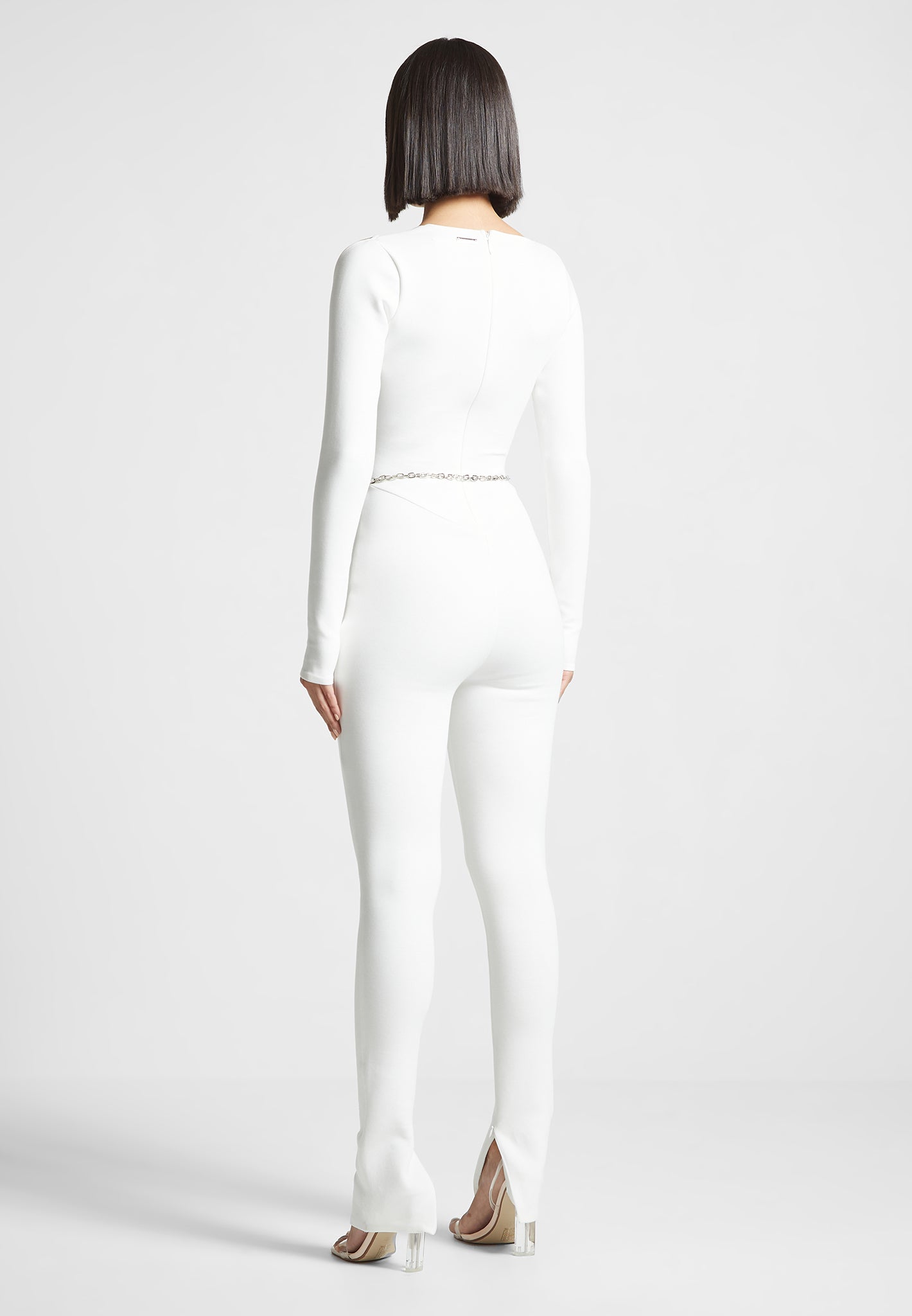 Eiffel Chain Detail Jumpsuit - Off White