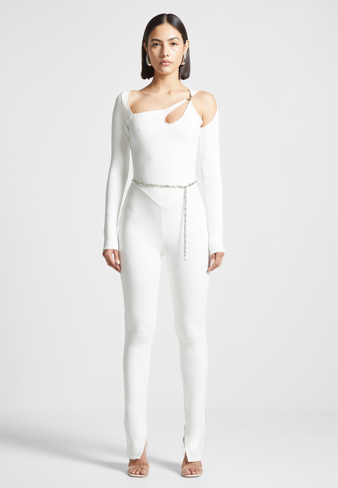 Eiffel Chain Detail Jumpsuit - Off White