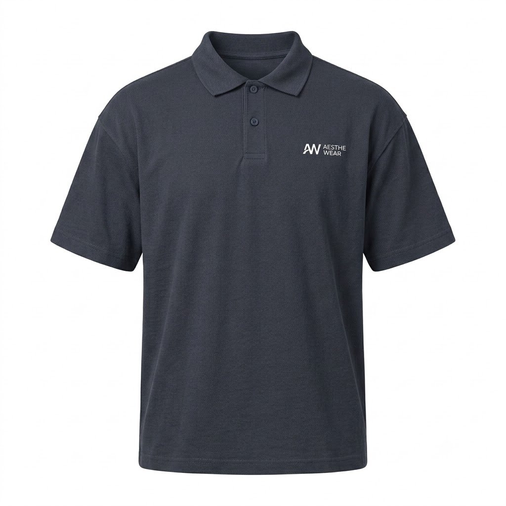 Aesthe Wear Structured Collar T-Shirt