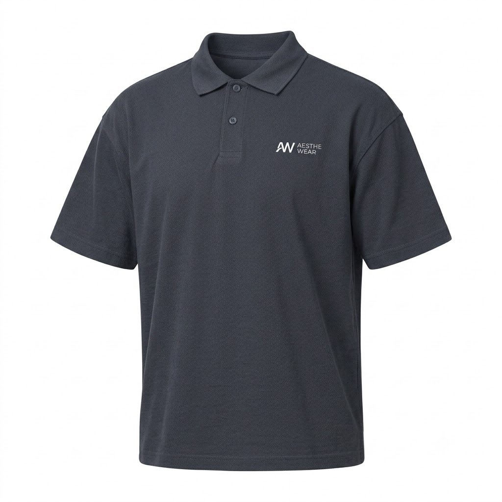 Aesthe Wear Structured Collar T-Shirt - Image 3