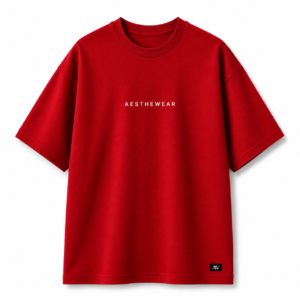 AESTHEWEAR Red Oversized T-Shirt